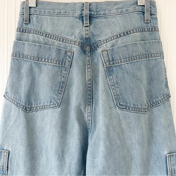 FRAME High Rise Baggy Pocket Jeans/Wide Leg in Genoa/Light Wash/size 27 - Picture 12 of 13